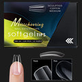 120/140pcs Almond Stiletto Fake Nail Tips - Clear Soft Nail Extensions for DIY Manicure