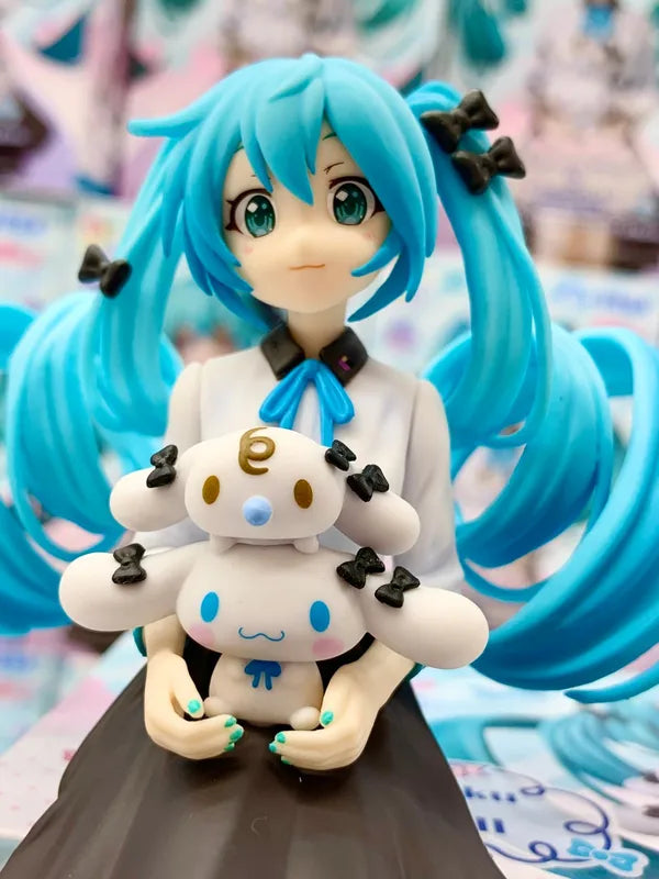 14cm Anime Hatsune Miku PVC Action Figure Dog Sitting Model Toy Gift