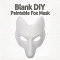 DIY Paintable Fox Mask Kit - Blank Cosplay Half Face Mask for Halloween & Parties