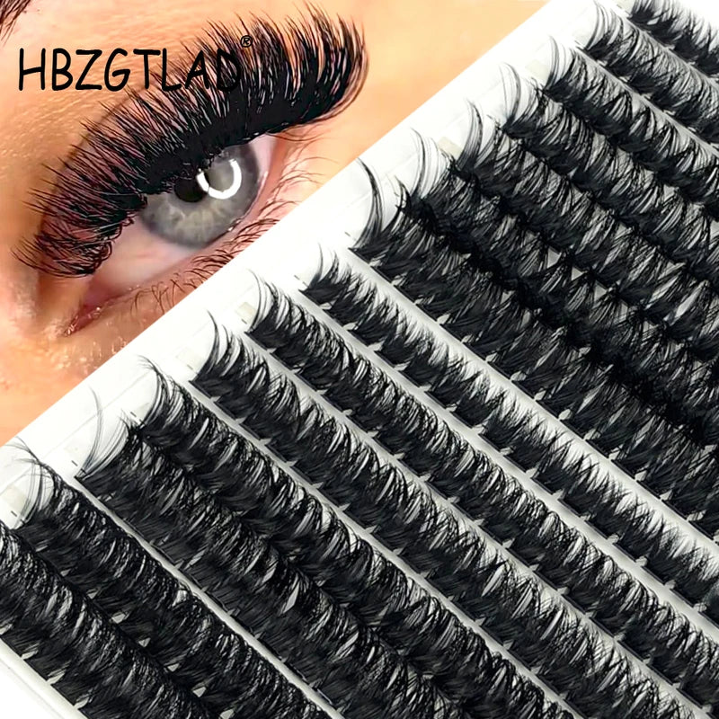False Eyelash Clusters 30D-80D Mixed Tray Natural & Glam Lashes for DIY Application