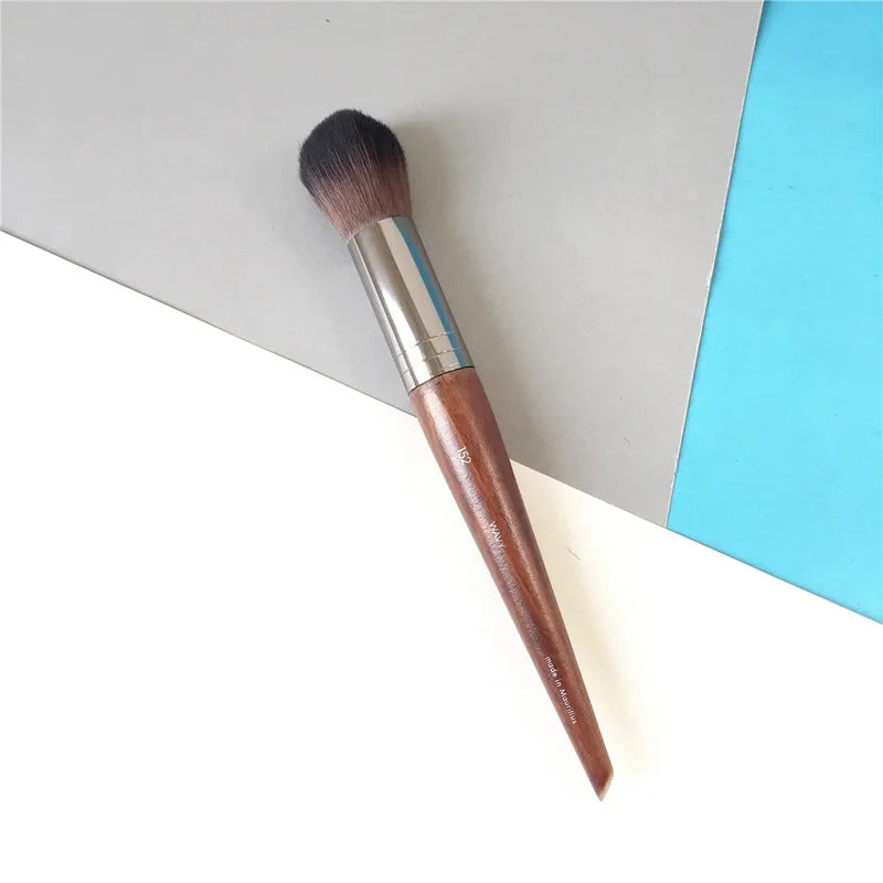 Professional Makeup Brush Set with Fan, Blush & Highlighter Brushes - Multicolor Handles