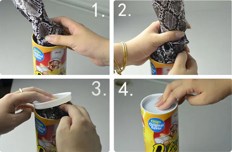Halloween Fake Potato Chips Can Snake Prank Toy - Scary Joke Party Prop