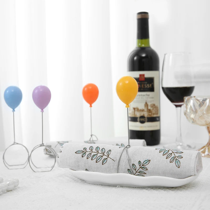 Vibrant Color Reusable Balloon Napkin Ring - Fun Tabletop Decor