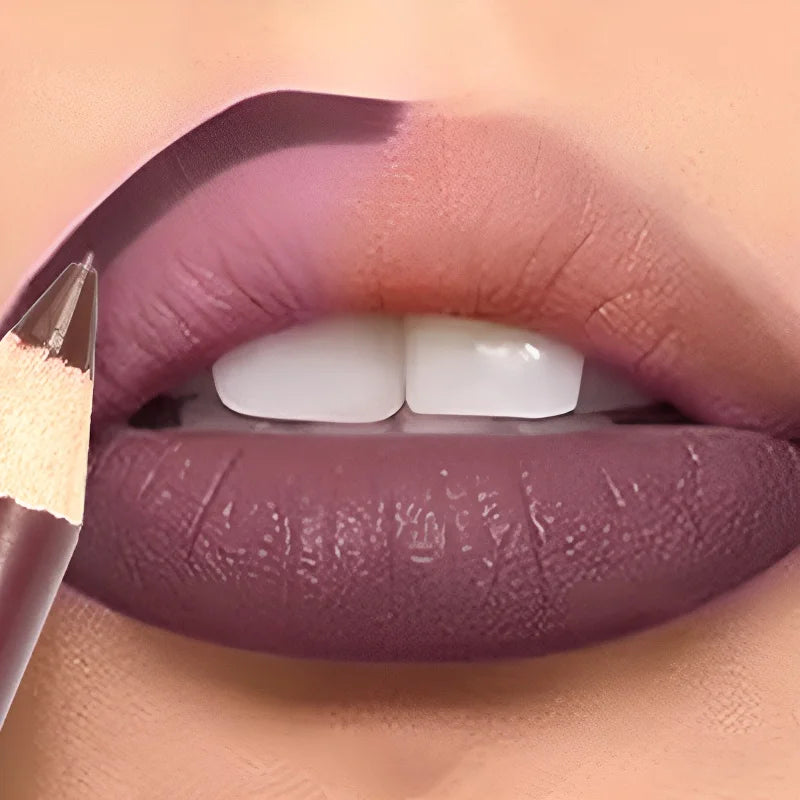Waterproof Matte Lip Liner Pencil - Long Lasting, Non-Stick Cup, 28 Colors for Women