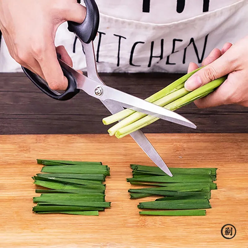 Stainless Steel Kitchen Scissors with Ergonomic Handles for Meat & Vegetables
