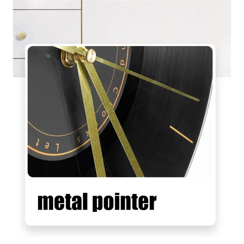 12-Inch Glass Wall Clock with Silent Sweep Movement - Modern Home Decor