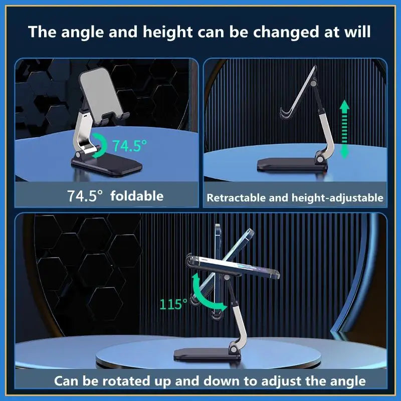 Foldable Desktop Mobile Phone & Tablet Stand Support Holder Bracket
