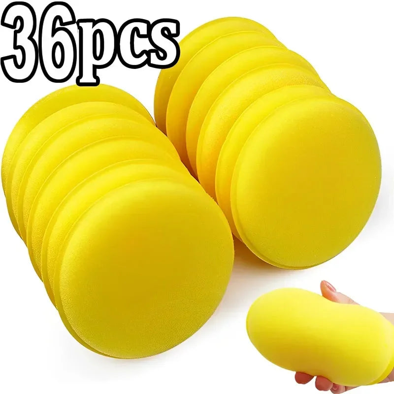 12-36Pcs Car Polishing Pads Waxing Sponges for Vehicle Detailing & Cleaning