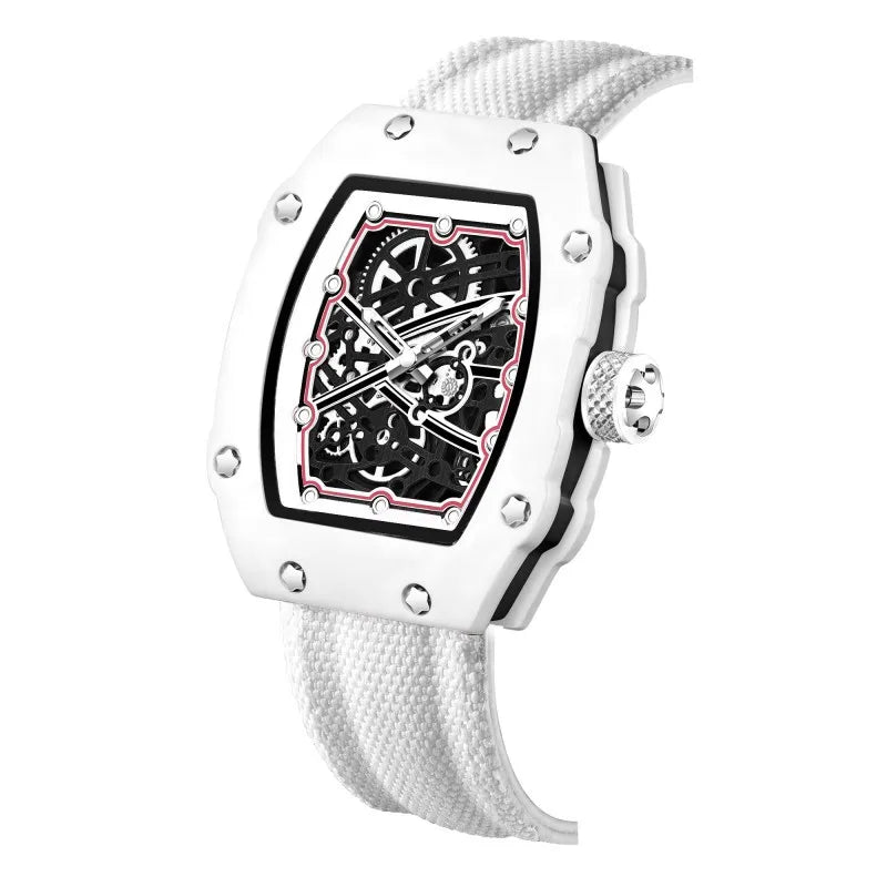 Ultra-Thin Barrel-Shaped Quartz Watch for Men Waterproof Luminous Fashion Wristwatch