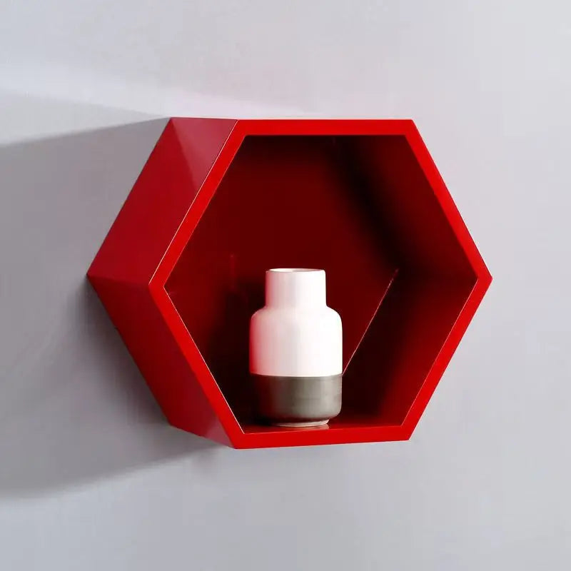 Hexagonal Honeycomb Wall Storage Rack - Creative Minimalist Grid Organizer
