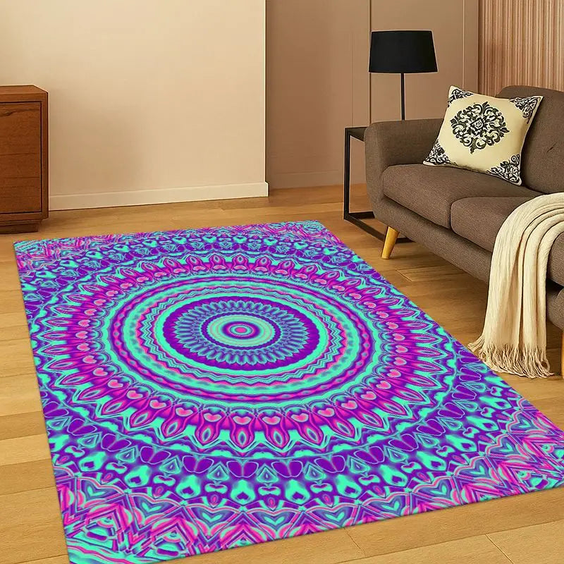 Bohemia Mandala Yoga Carpet Rug for Bedroom Living Room Playroom Non-Slip Home Decor