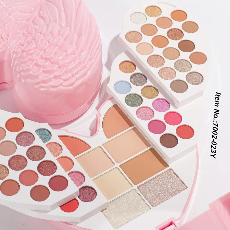 Foldable Heart Makeup Palette Set All-in-One Eyeshadow Blush Concealer Highlighter Kit