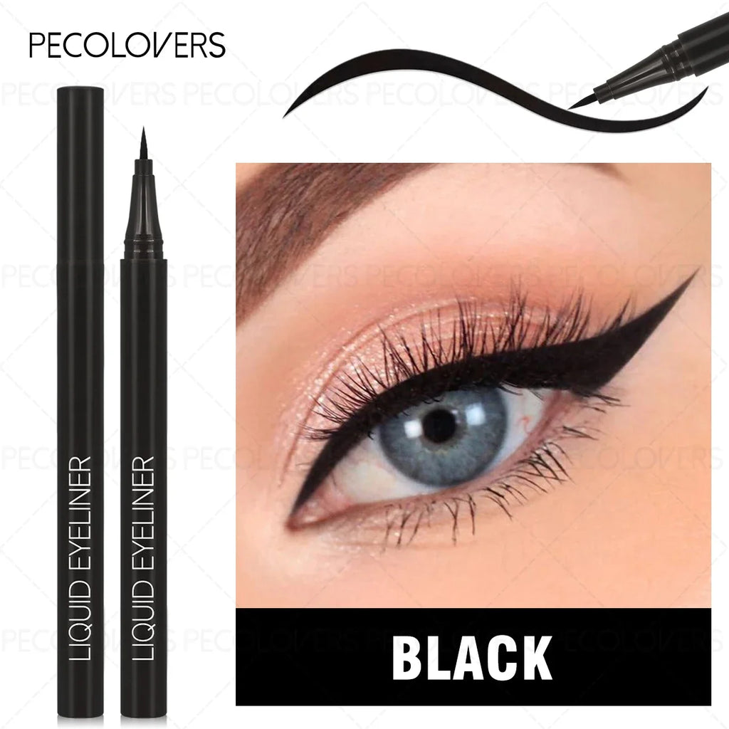 Liquid Eyeliner Pen Set - Waterproof, High Pigment, Easy Application for All Eye Shapes