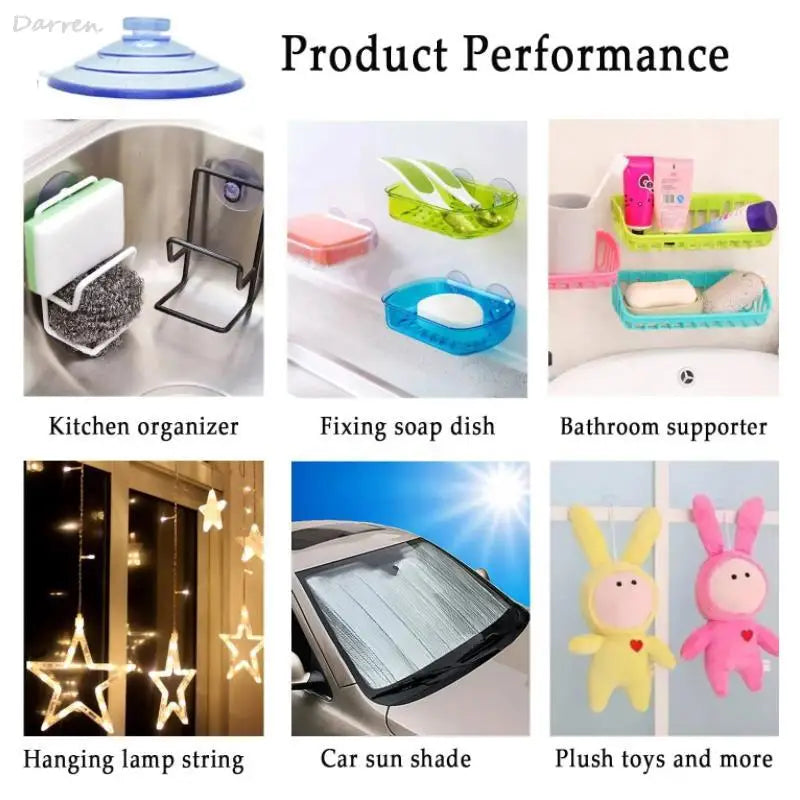 Large Vacuum Suction Cup PVC Sucker for Glass & Bathroom Use - Strong & Reusable