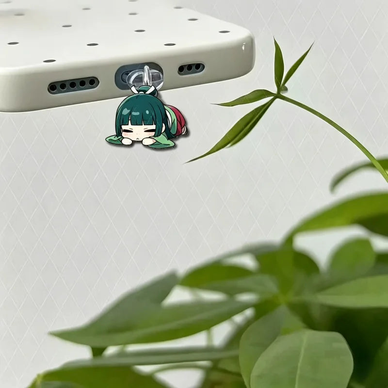 Anime Character Acrylic Pendant Dust Plug for Earphone Ports - Fan Gift