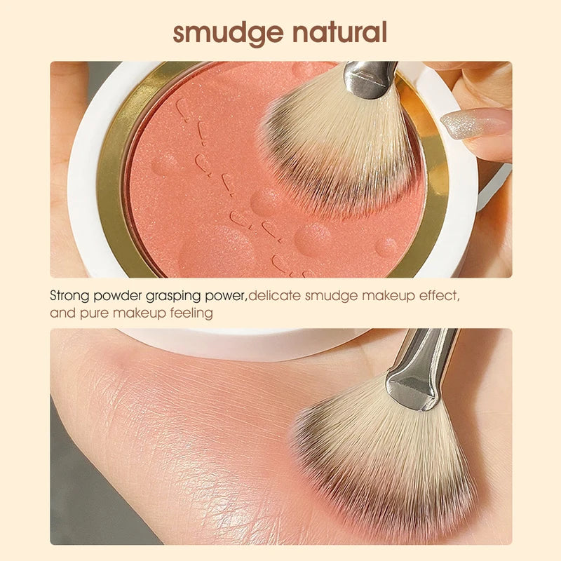 Highlighting Blush Brush - Professional Facial Makeup Tool, Black