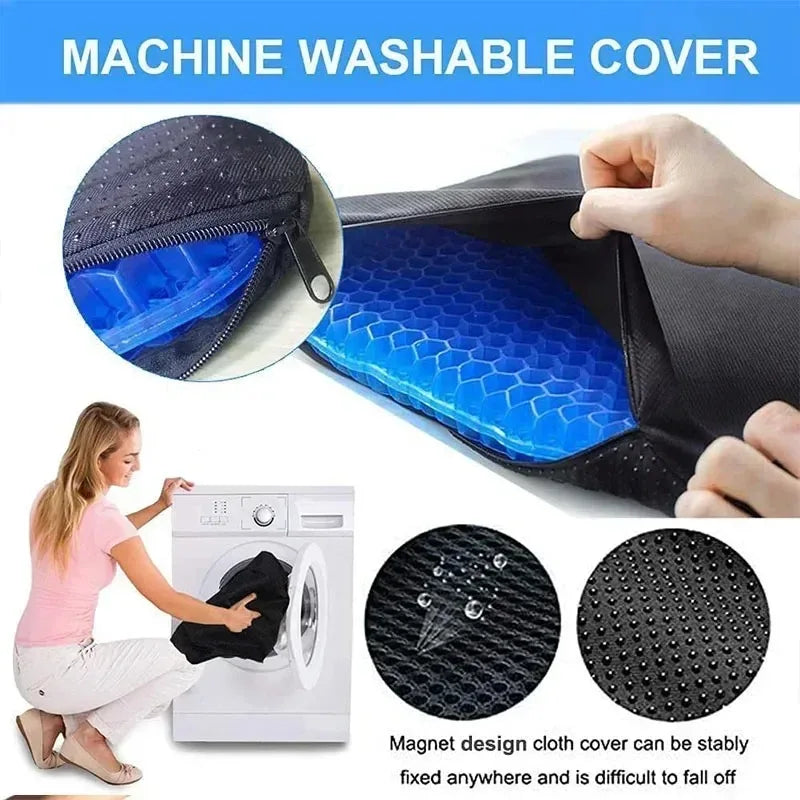 Breathable Honeycomb Gel Cooling Seat Cushion for Car Office Home Use