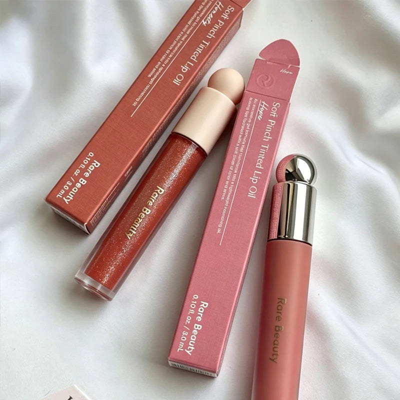 Lip Oil & Tinted Lip Gloss Set - Moisturizing, Long-Lasting, Soft Finish