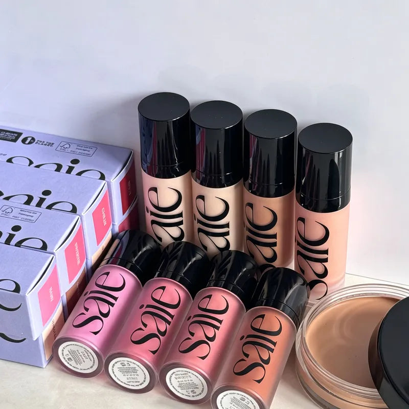 Liquid Blush and Contouring Powder Set - Natural Makeup, Fast Dry, Non-Sticky
