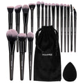 18-Piece Professional Makeup Brush Set with Blender Sponges - Beauty Tools