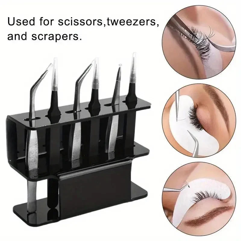 Acrylic Tweezer Storage Rack for Eyelash Extension Display & Organization