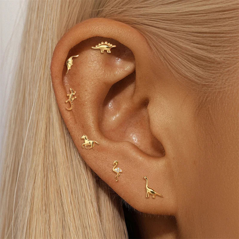 Sterling Silver 18K Gold Plated Ocean Animal Earrings Hypoallergenic Jewelry for Women