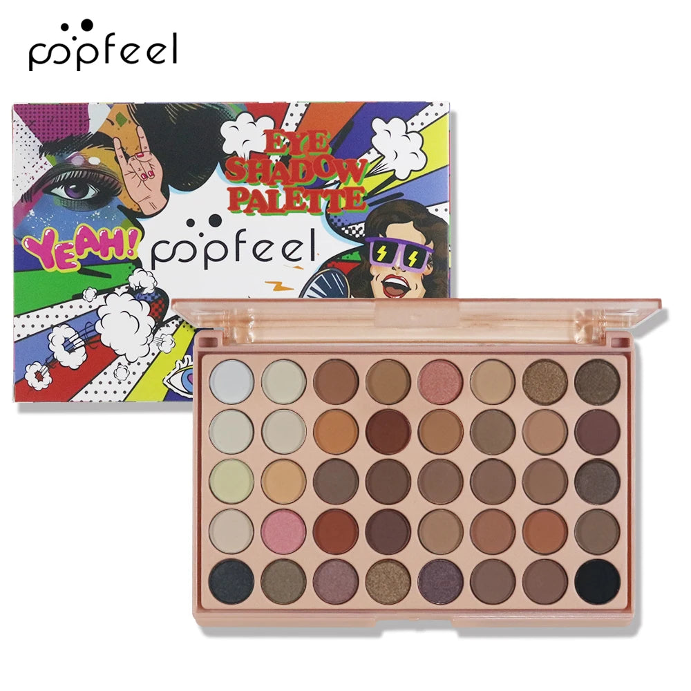 40-Color Eyeshadow Palette with Matte & Shimmer Finishes - Long-Lasting & Highly Pigmented