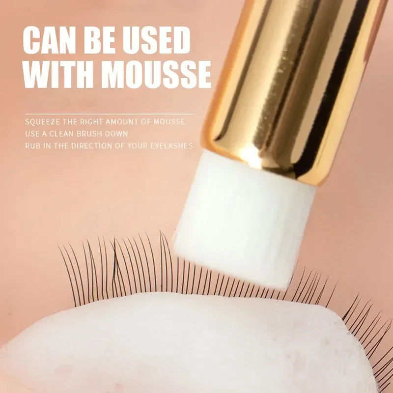 Eyelash Cleaning Brush with Soft Fibers for Lash Extensions and Makeup