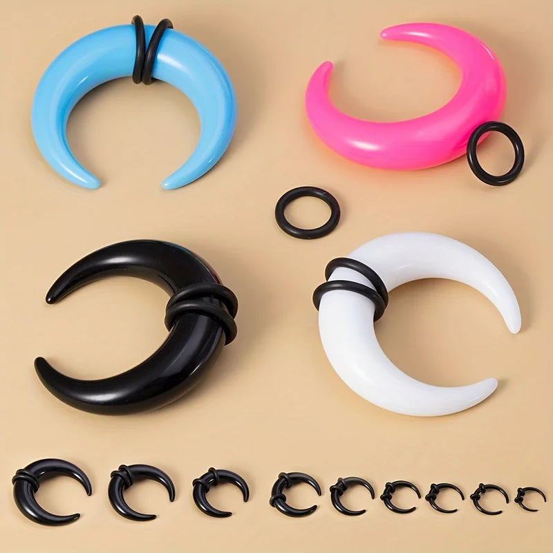 Big Size Buffalo Horn Septum Ring & Ear Gauges Plugs Stretchers Body Jewelry