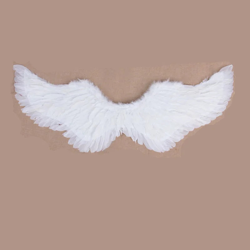 Angel Wings White Feathers Costume Accessory for Halloween & Cosplay