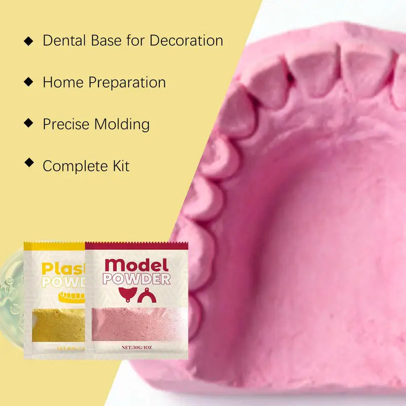Plaster Teeth Model Kit for Dental Education and Crafting - Teeth Molding Tool