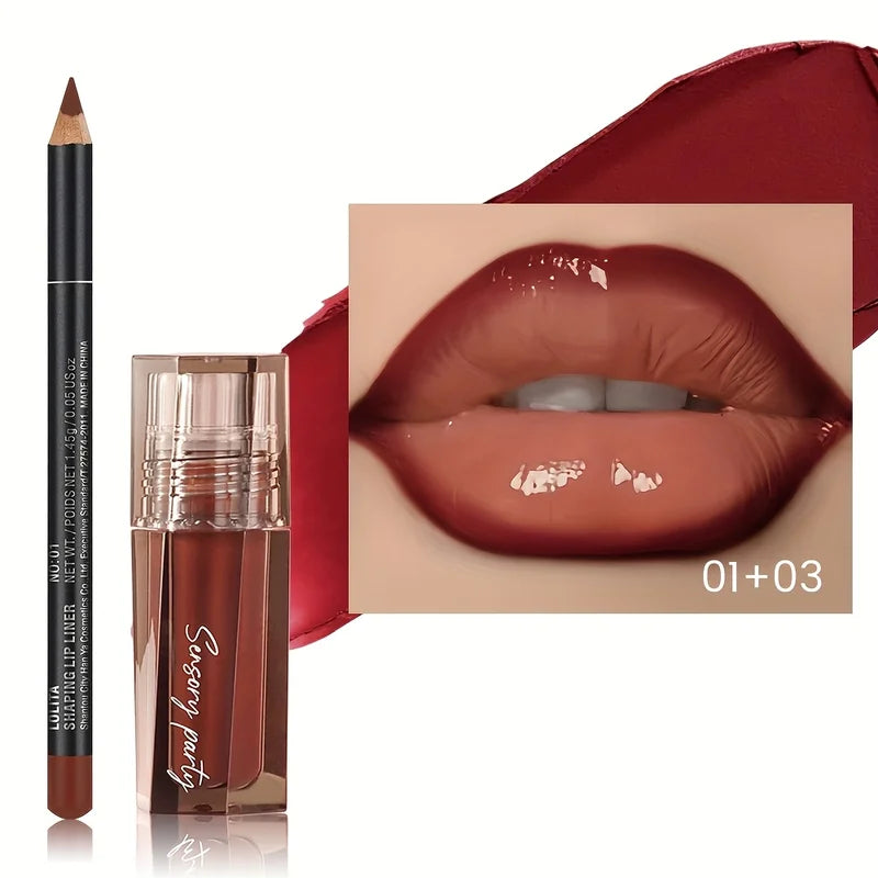 Long Lasting Matte Lip Liner Set - 3D Precision, Dewy Look, Multiple Colors