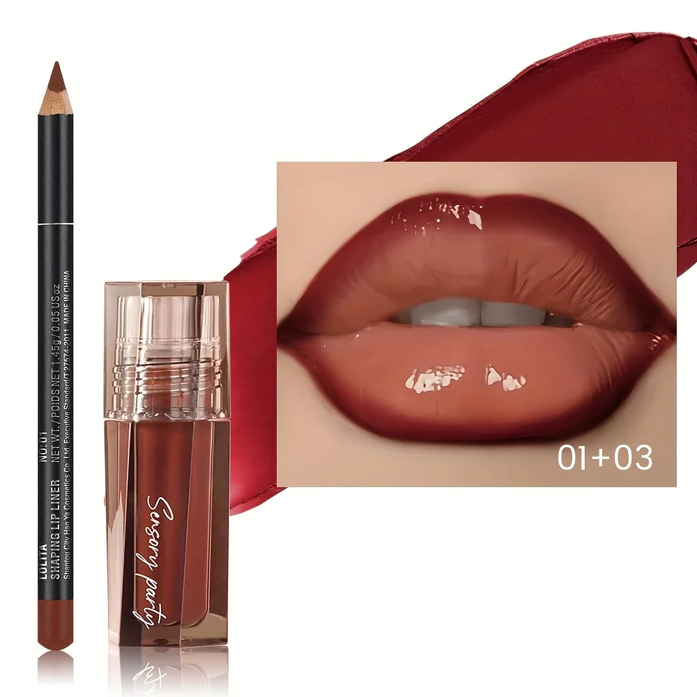 Long Lasting Matte Lip Liner Set - 3D Precision, Dewy Look, Multiple Colors