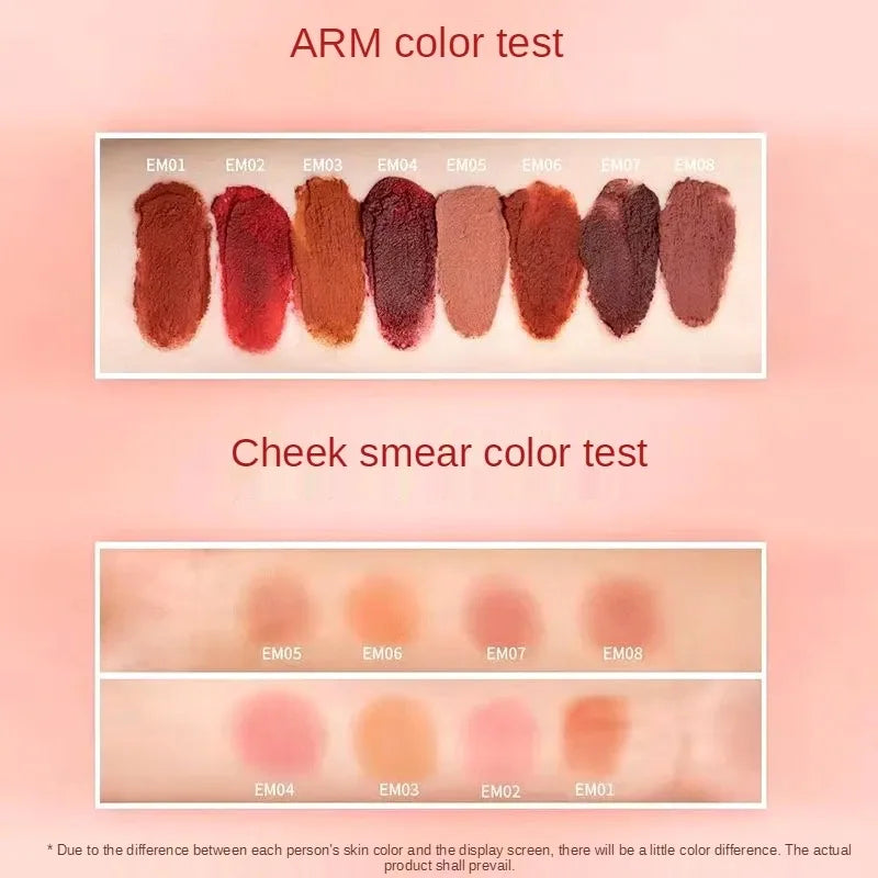 Matte Lip Glaze Dual-Purpose Lipstick & Blush - Long-Lasting, Affordable