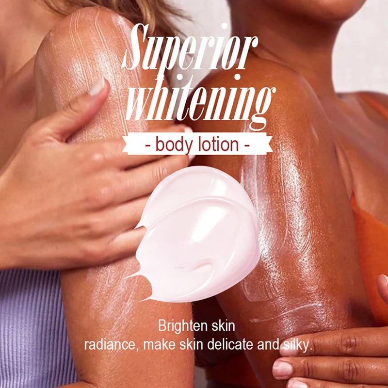 Niacinamide Whitening Body Lotion with Rose Oil & Vitamin C - 500ml Moisturizer for Brightening Skin