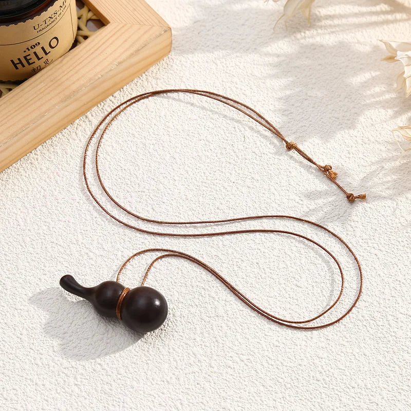 Wooden Water Bottle Pendant Necklace for Women - Fashion Jewelry Gift