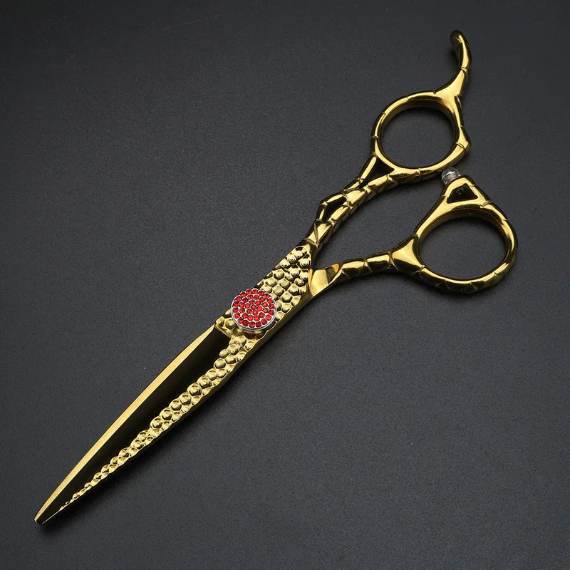 Professional 6-Inch Hair Thinning & Cutting Scissors - Japanese 440C Steel, Multiple Colors
