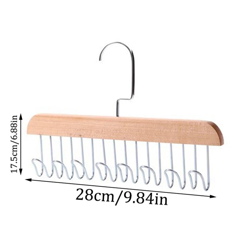 Multi-Functional Hook Hanger for Belts Ties Scarves & Accessories - Space Saving Wardrobe Organizer