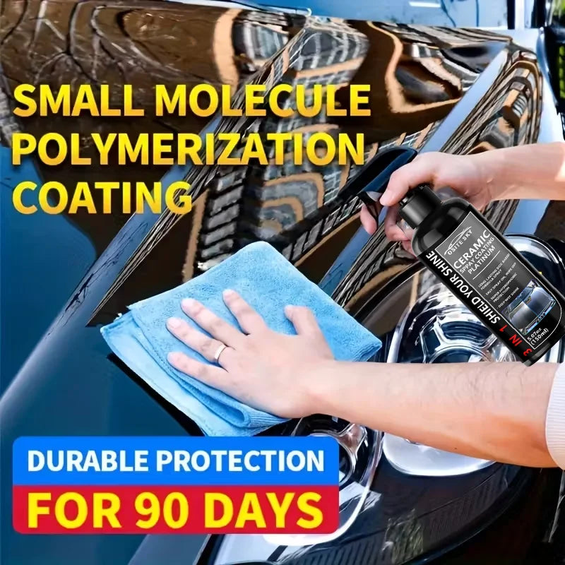 Nano Ceramic Car Coating Spray 3-in-1 Scratch-Resistant Gloss Finish for All Paint Types