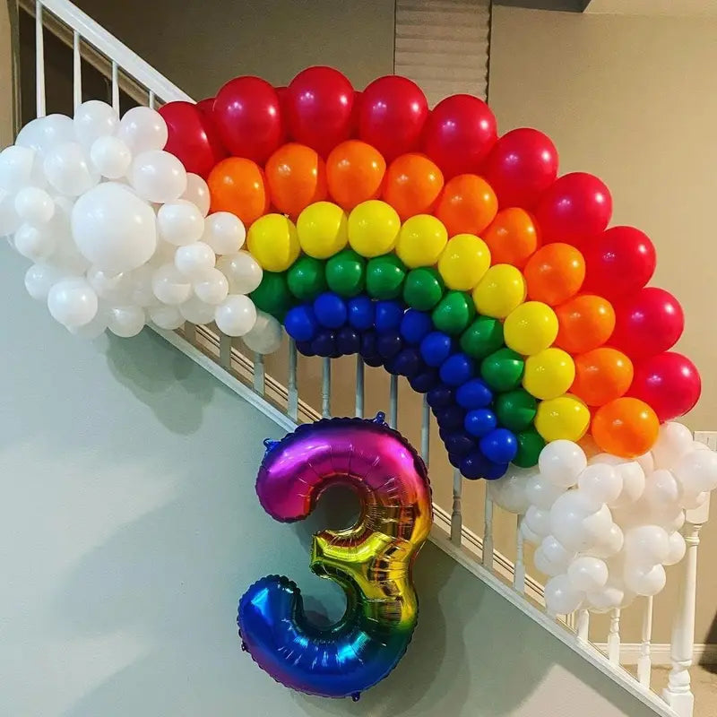 Colorful Rainbow Balloon Garland Arch Kit for Wedding Birthday Kid Baby Shower
