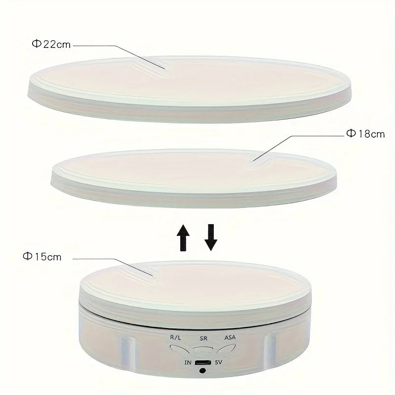 Electric Rotating Photography Turntable 360° Display Stand with Remote Control