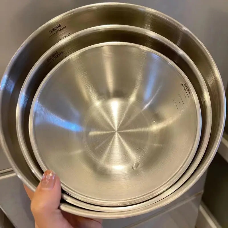 Stainless Steel Mixing Bowl Set with Scale - Large Capacity Kitchen Essentials