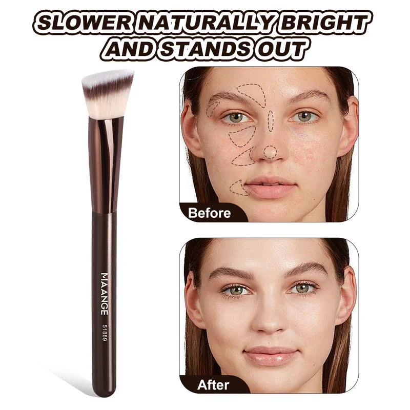 5-Piece Makeup Brush Set for Foundation, Blush, Concealer & Eyeshadow - Multi-Purpose Professional Cosmetic Brushes