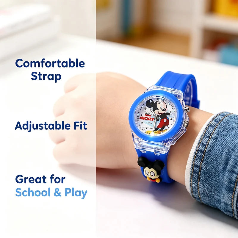 Kids Light-Up Silicone Character Watch with Colorful Dial and Fun Lights - Multiple Colors