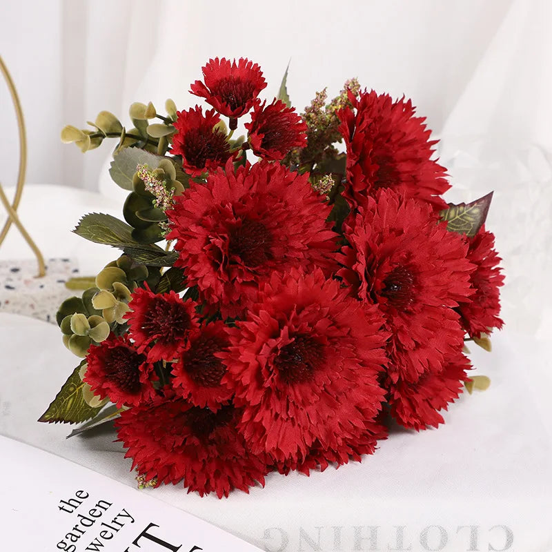 Artificial Sunflower Gerbera Flower for Wedding & Home Decor, Realistic Fake Plant