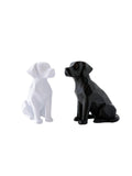 2 Pack 3D Printed Abstract Polygon Labrador Small Ornaments for Indoor Outdoor Decor