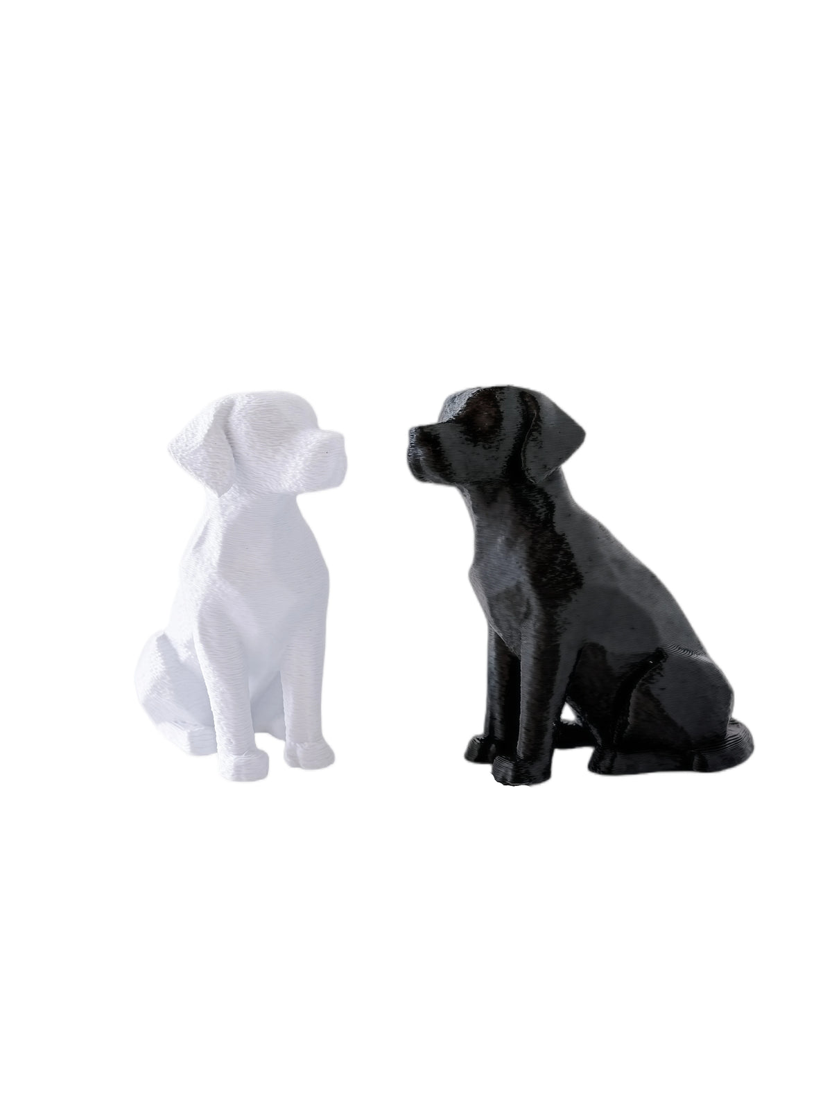 2 Pack 3D Printed Abstract Polygon Labrador Small Ornaments for Indoor Outdoor Decor