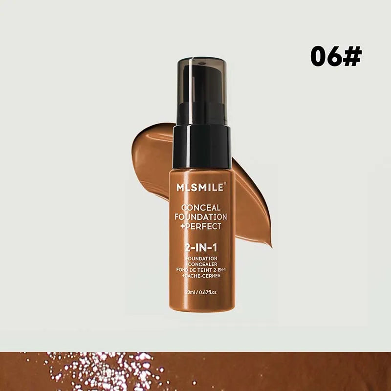 Oil-Control Matte Liquid Foundation - Waterproof Full Coverage Makeup Base