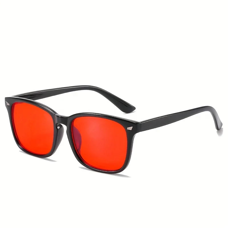 Red & Blue Light Blocking Glasses for Men and Women Square Anti-Glare Eyewear