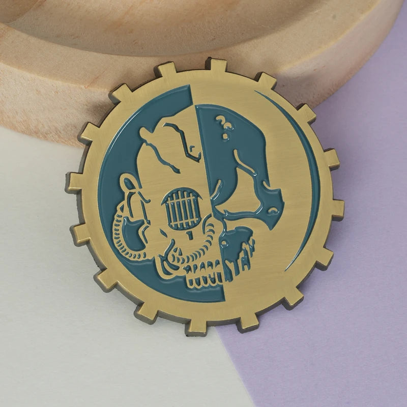 Religious Logo Badge Brooch Metal Pin - Adeptus Mechanicus Warhammer 40K Collectible